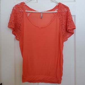 Lace sleeves Free People shirt